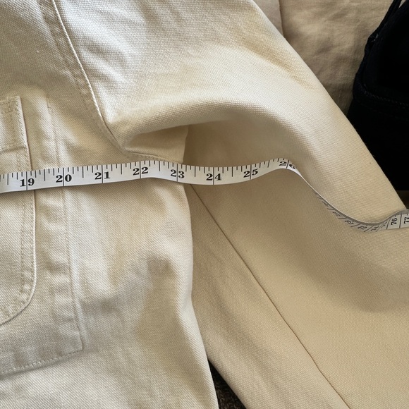 J. Crew Wallace & Barnes Duck Canvas Utility Chore Jacket Size Large Off White - Picture 14 of 15